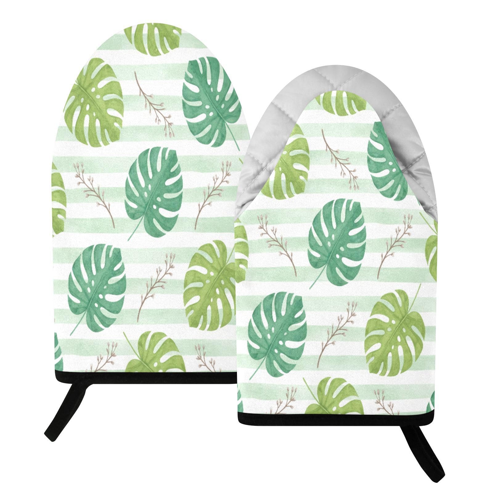 BURSTDDY Leaves Oven Mitt,Heat Resistant Kitchen Mitts for Cooking
