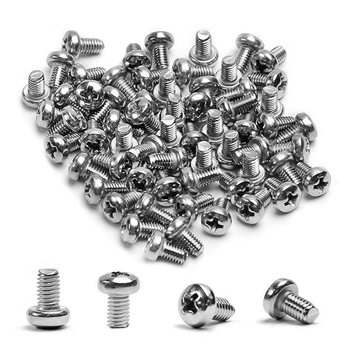 Miniatura 95 de MroMax 30 tornillos de máquina Phillips de cabeza plana M2 x 0.197 in, acero inoxidable 304 18-8, rosca completa, tornillos de cabeza cruzada gris