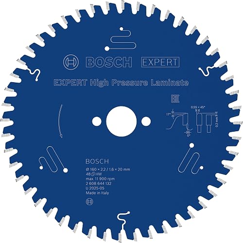 Bosch 2608644132 EXTRH 48 Tooth Top Precision Circular Saw Blade, 0 V, Blue