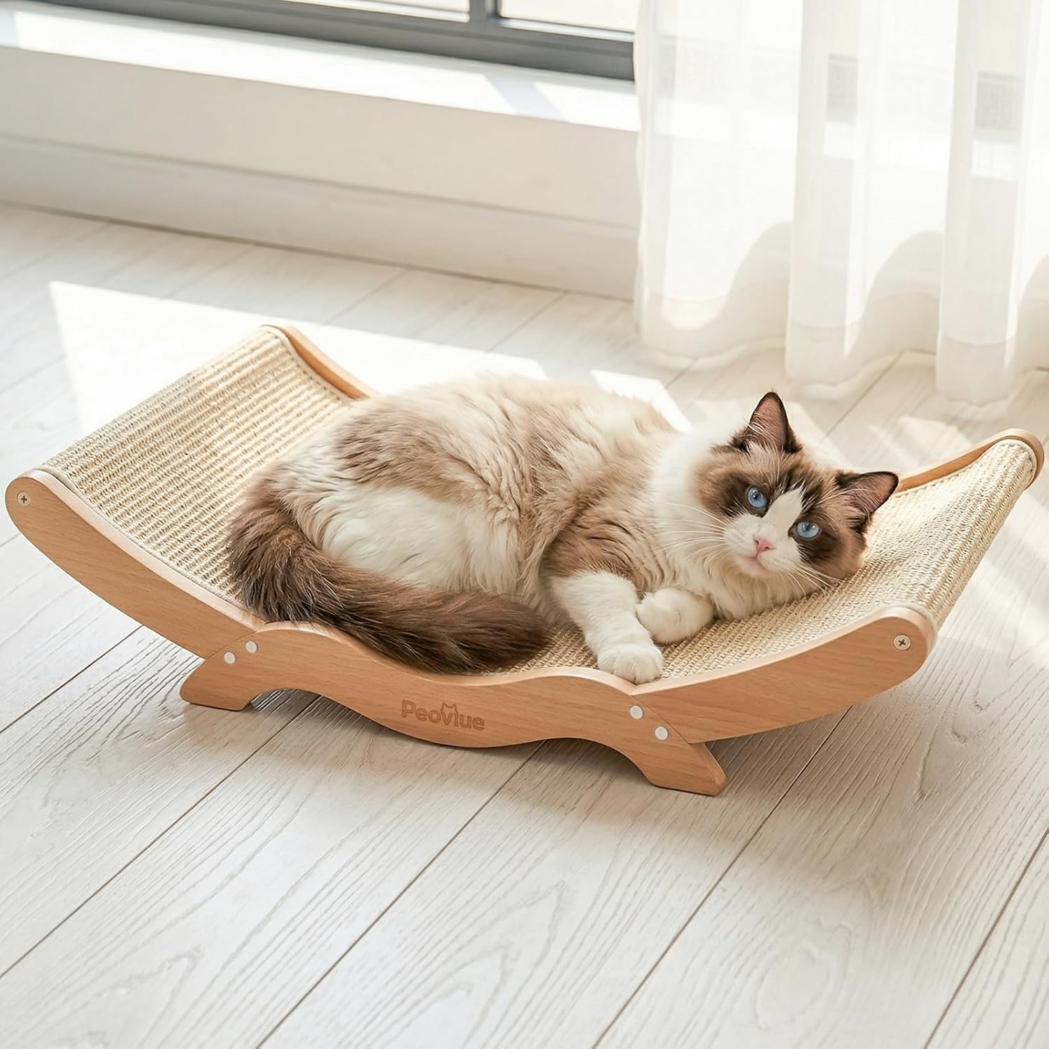Extra-Large Cat Scratcher Bed with Natural Sisal Scratching Pad