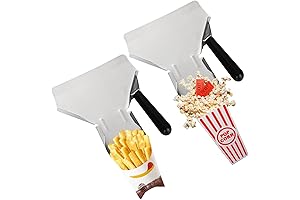 Commercial French Fry Scoop: Two Pack scoops for popcorn, fries, snacks
