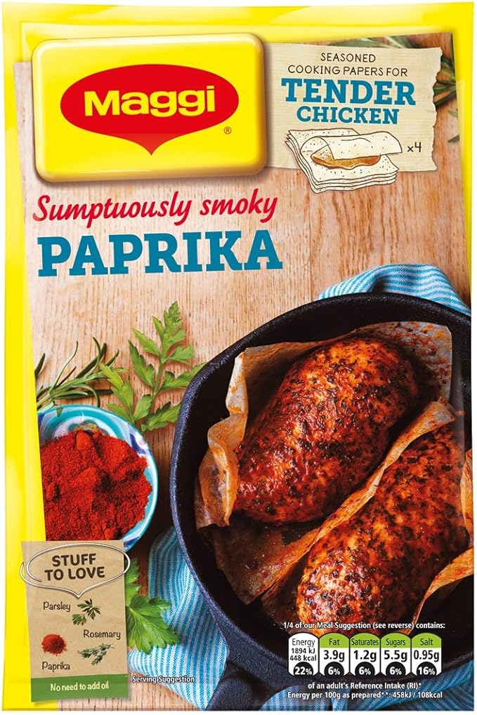 MAGGI Tender Seasoned Cooking Paper, Paprika Chicken, 23g Amazon.co