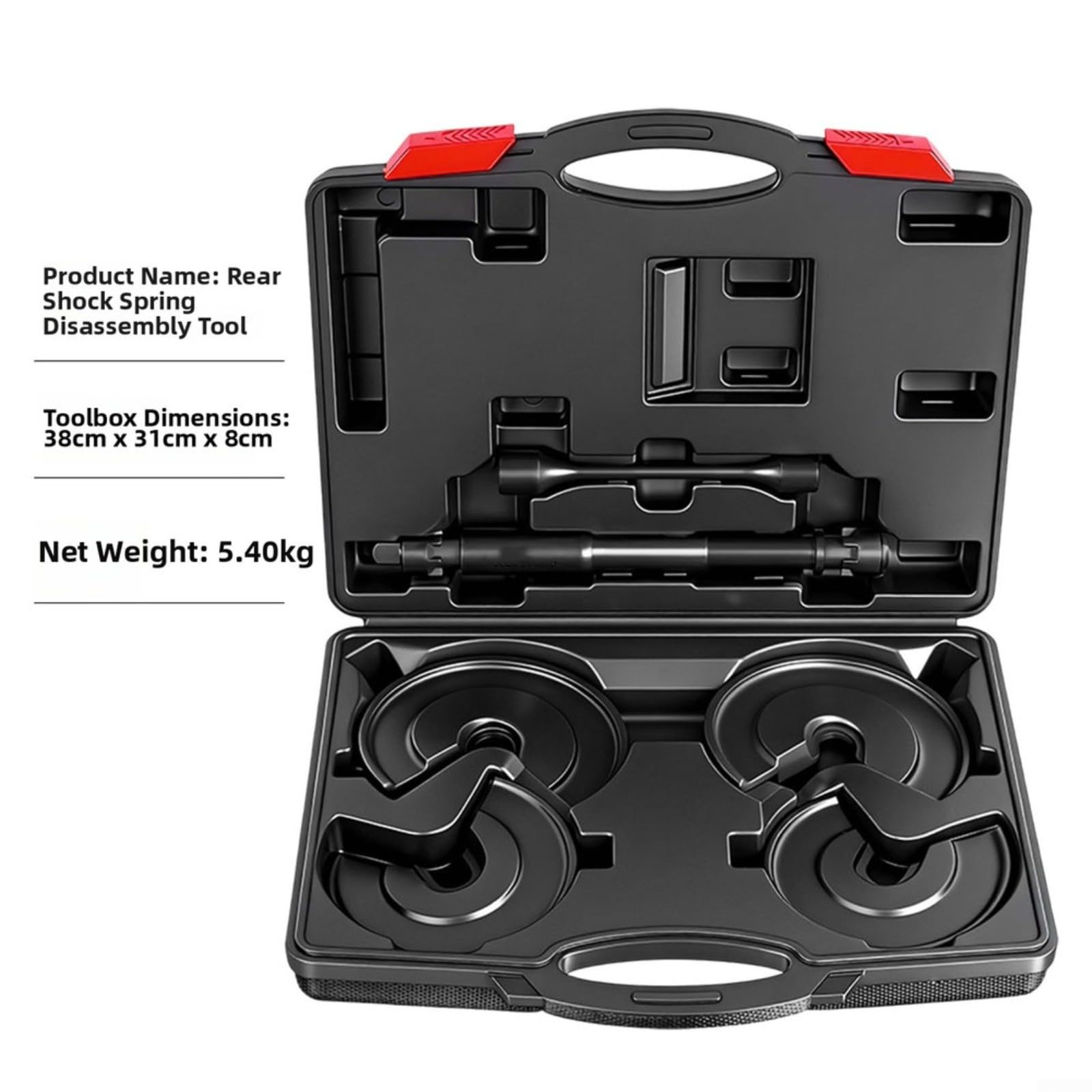 Herramienta de compresor de resorte para extracción de amortiguador trasero de coche, kit de desmontaje de suspensión de acero 45#, rango de 95-220 mm