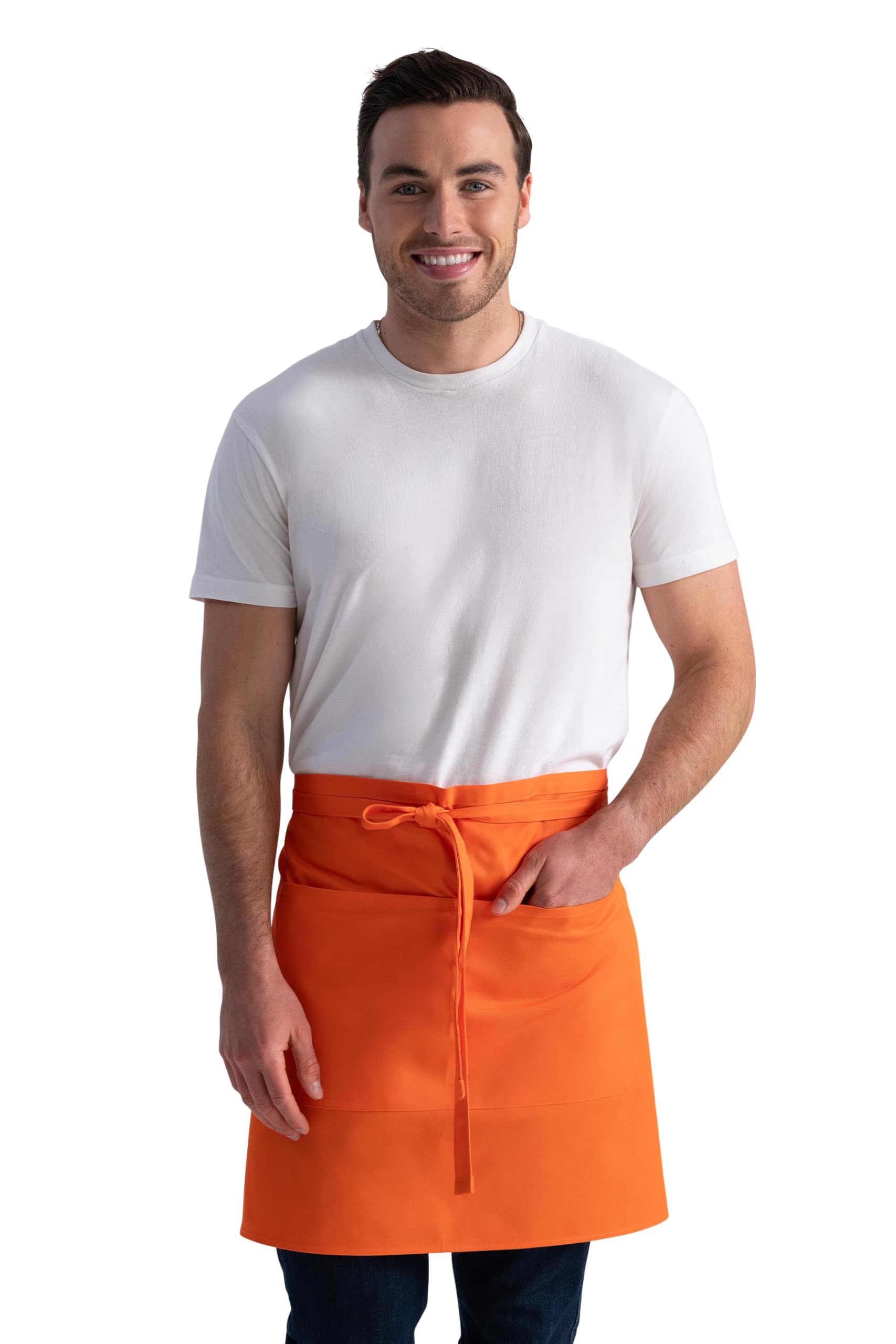 Chef Works Unisex Half Bistro Server Apron, Tangerine, One Size