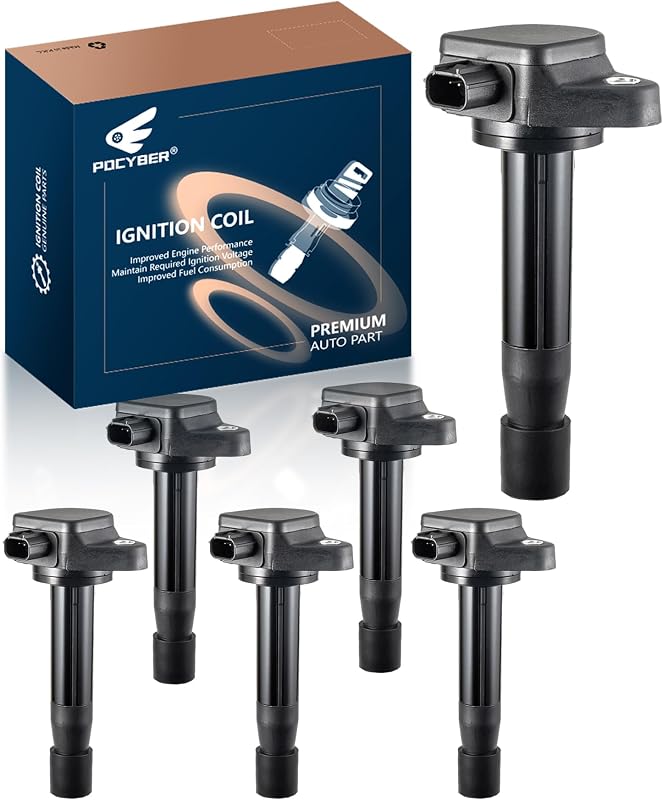 Bobina de ignição POCYBER UF603 para Honda e Acura 3.5L/3.7L V6 – Kit com 6 unidades