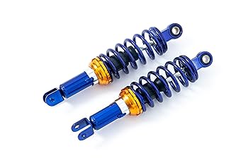 マジェスティ125用サスペンションフォーク メタリックグラデーション Amazon | 【x-cars】280mm リアサスペンション 汎用品 青 コの字