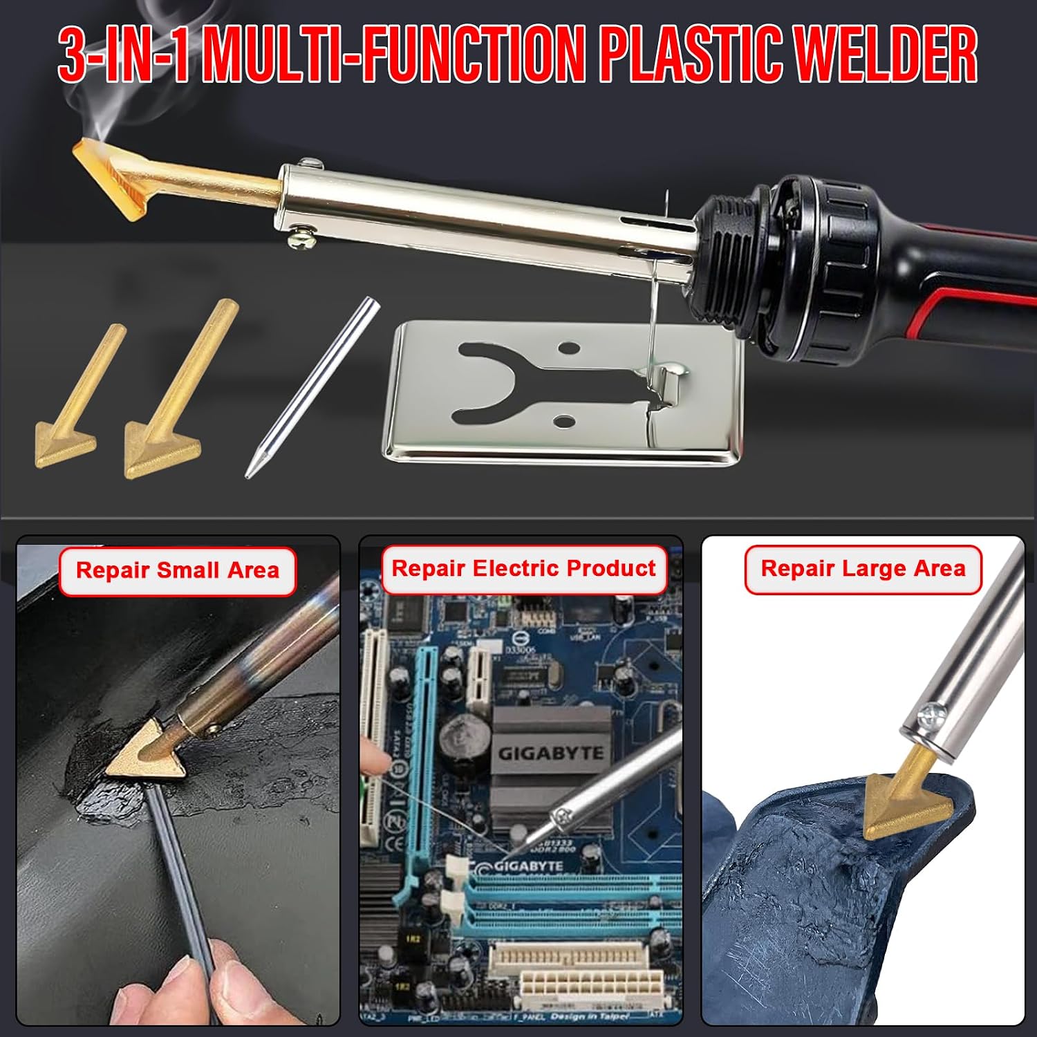 150W 3 IN 1 Plastic Welding Kit with 6-Speed Temperature Control