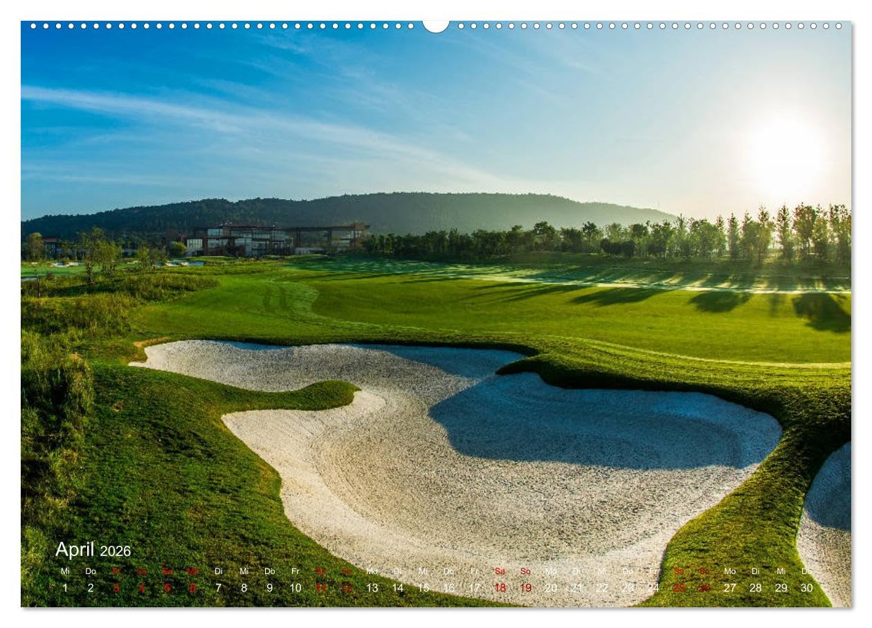 Passion Golf (Wandkalender 2026 DIN A2 quer), CALVENDO Monatskalender: Stimmungsvolle Impressionen aus der Welt des Golfsports (CALVENDO Sport)
