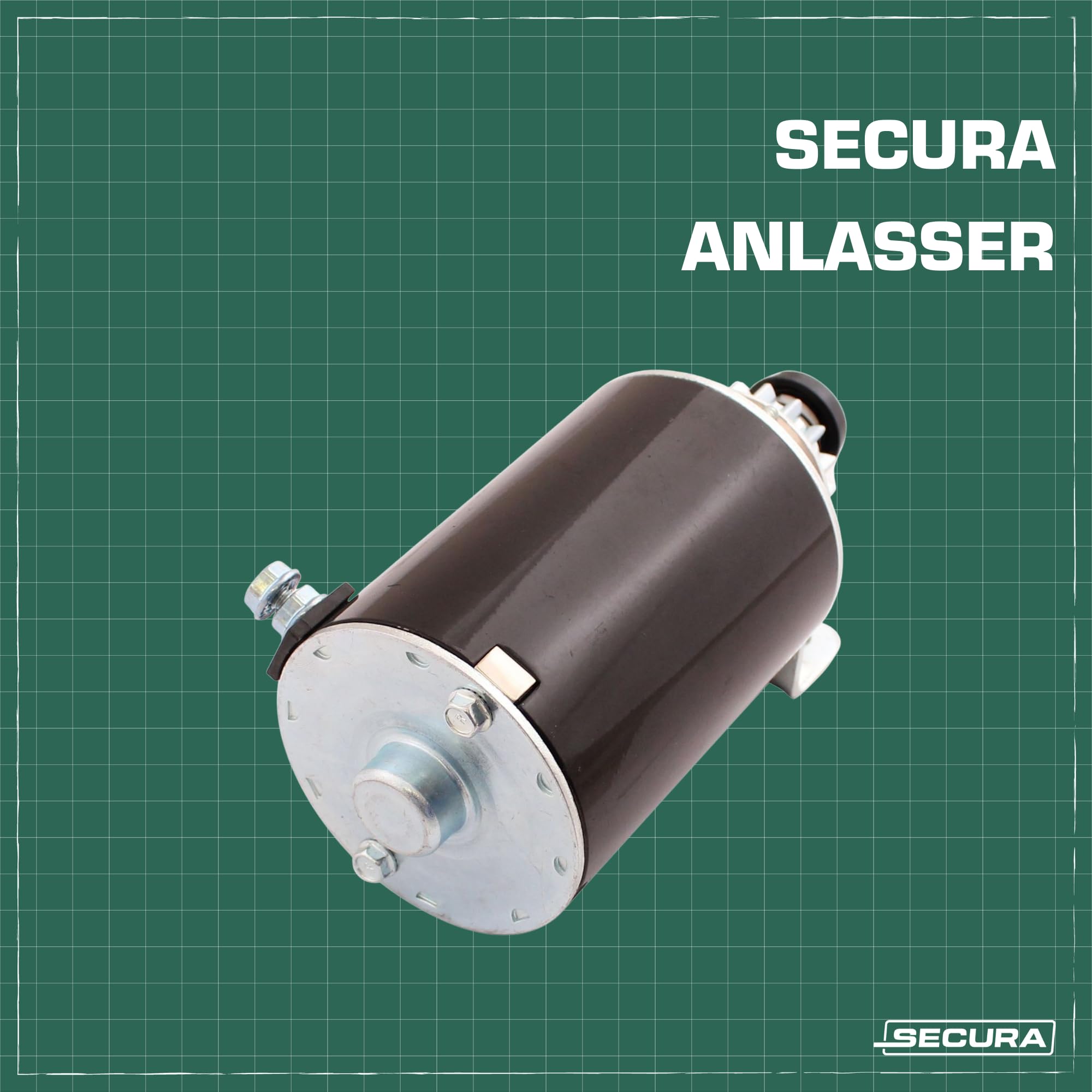 SECURA 1x Anlasser (14 Zahn) kompatibel mit Briggs&Stratton Motoren mit Metallritzel Original-Nr. 693552/593936