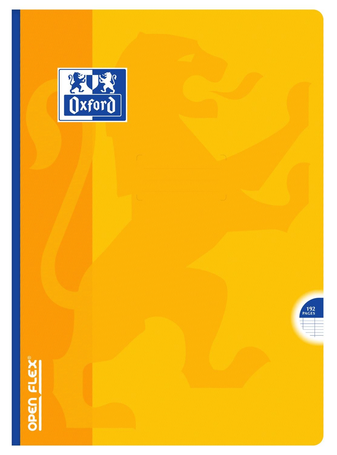 Oxford Schulheft, Broché Openflex 5 A4 21 x 29,7 cm 192 Seiten 90 g kariert Polypropylen zufällige Farbauswahl