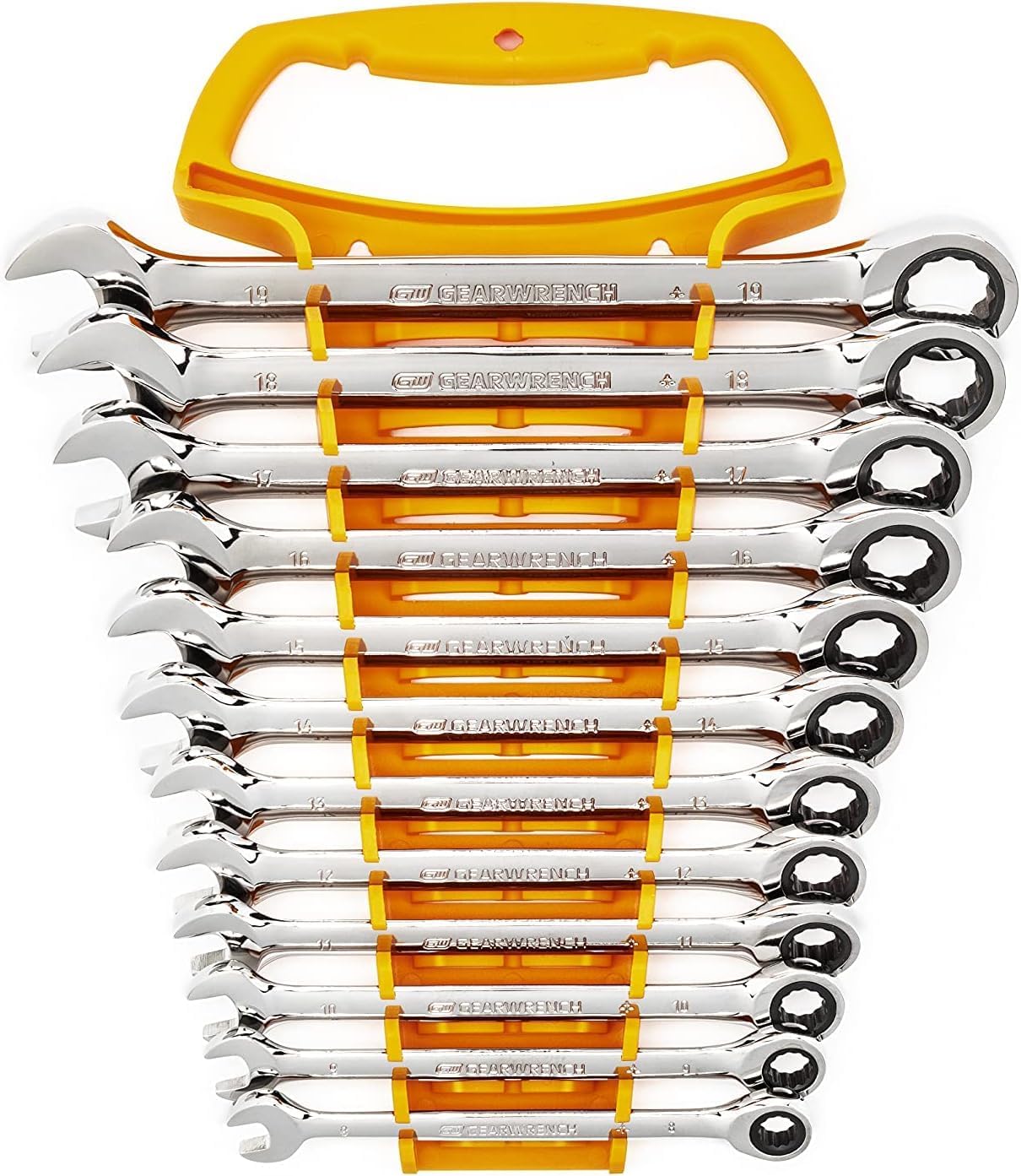 12 Pc. Pt. Ratcheting Combination Wrench Set, Metric - 9412, One Size