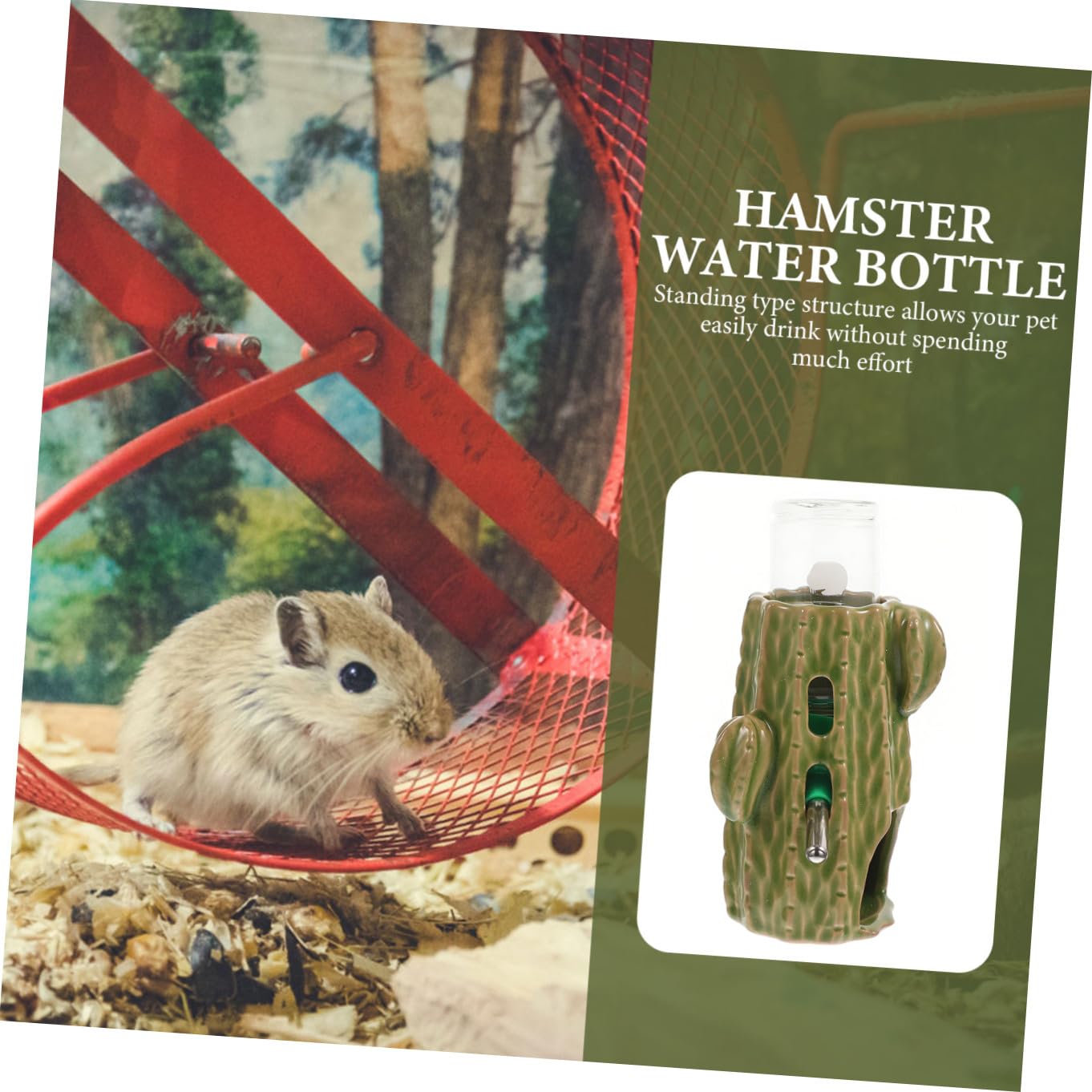 1juego Botella De Agua para Hamster Soporte Ajustable Bebedero Vertical para Chinchillas y Mascotas Pequeñas Diseño Transparente para Controlar Agua
