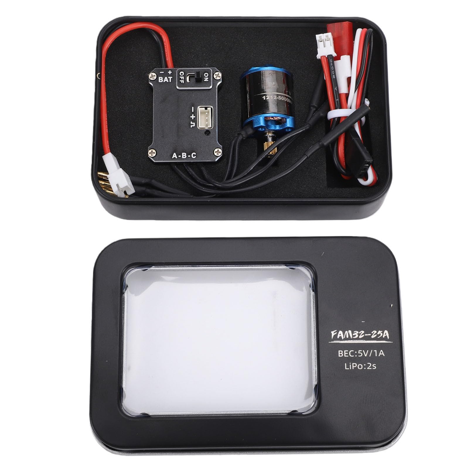 Zestaw RC Brushless Silnik i Regulator, 5000KV 25A ESC, do Modeli RC | Zestaw ESC do silnika gąsienicowego RC, z bezczujnikowym silnikiem bezszczotkowym, do SCX30 1/30