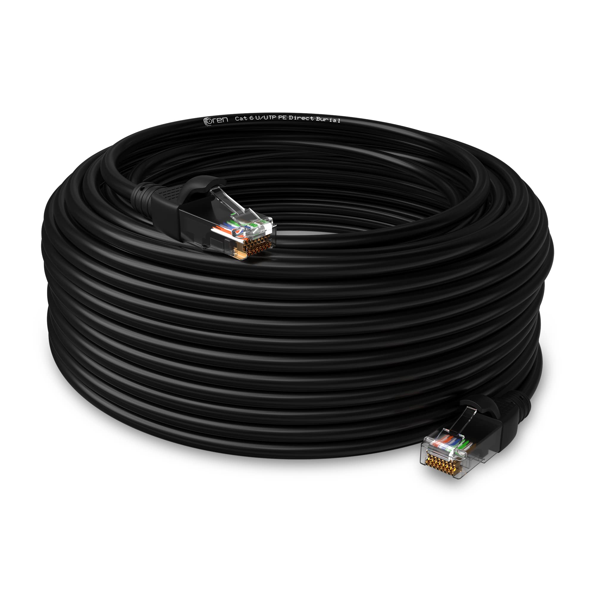 Sponsored Ad – Oren CAT6 30m Outdoor Ethernet Cable LAN - Direct Burial - Patch Cord | Pure Copper 23 AWG | High-Speed 1Gbps - Premium Network Cable with RJ45 Connector | Internet, Broadband, Network Lead
