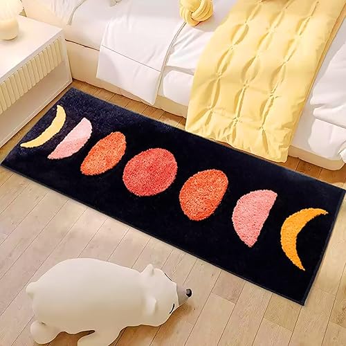 Miniatura 3 de UKELER Alfombras de baño bohemias de 60 x 20 pulgadas de largo, antideslizantes, para baño, dormitorio, pasillo, cocina, lavandería, alfombra de