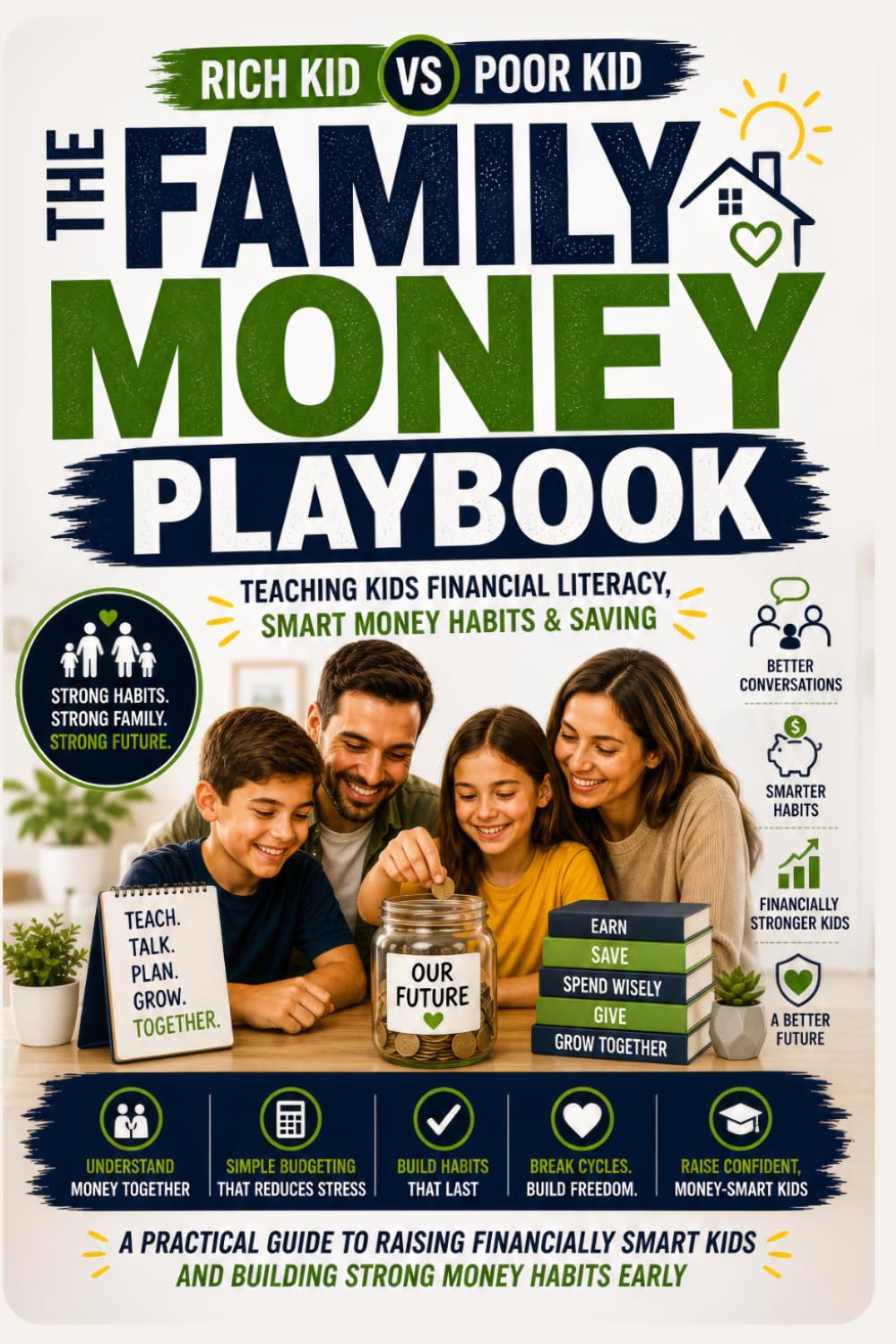 Rich Kid Poor Kid: The Family Money Playbook – Teaching Kids Financial Literacy, Smart Money Habits, Saving, Budgeting, and Investing for Teens and ... Habits Early, (The Rich Kid Academy Series)