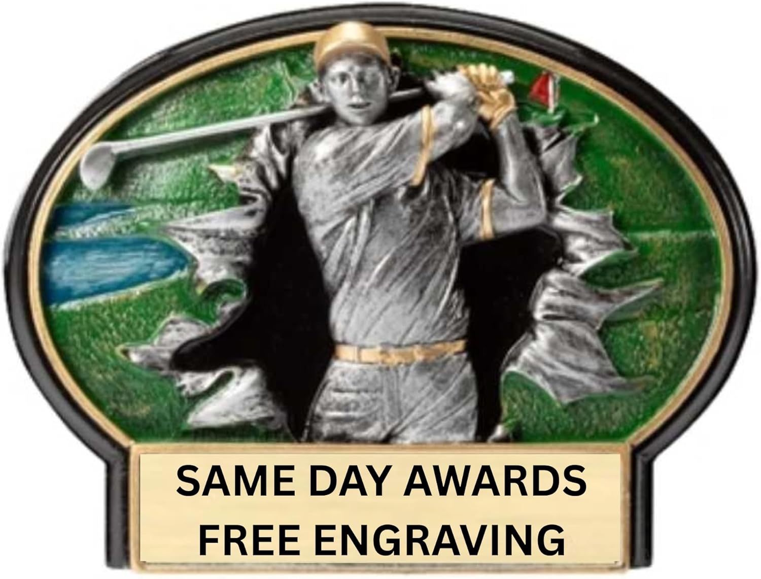 3-D Burst Thru Plaque - 7.25 Inch Custom Engraved 3D Award Versatile Recognition Trophy for Competitions Sporting Events Recognition Activities
