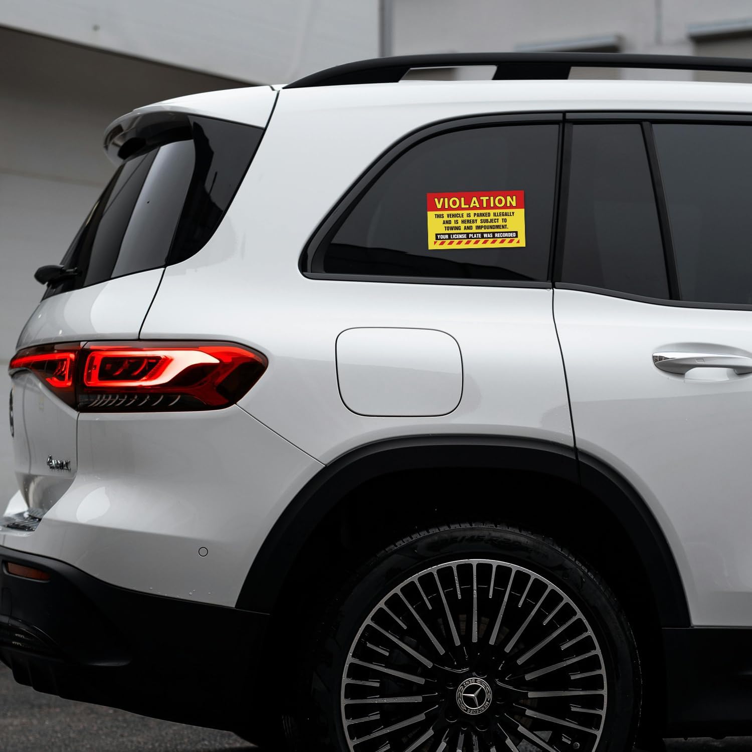 50 Parking Violation Stickers, Violation - Vehicle Illegally Parked, Your License Plate was Recorded, Violation Warning Notice - Large Size 5 X 9 inches.