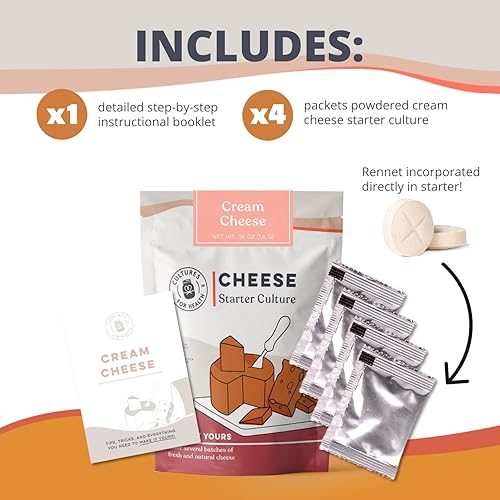 Miniatura 3 de Cultures for Health Cultivo de inicio de queso crema  Delicioso picante queso crema casero  Sin mantenimiento sin OMG sin gluten crema pesada