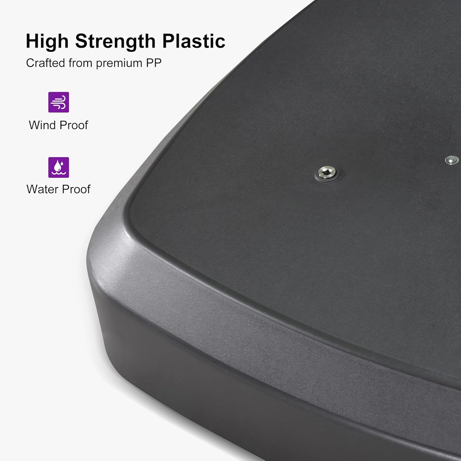 PURPLE LEAF Patio Umbrella Base with Wheels DL4160 Heavy Duty Outdoor Umbrella Base Water &Sand Filled 35.4" X 35.4" X 7.9"