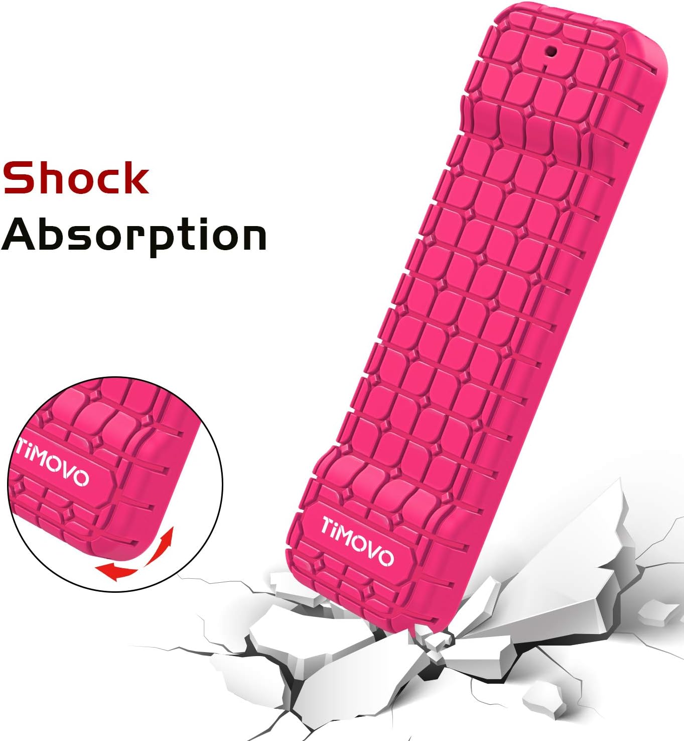 TiMOVO Protective Case Compatible with TV 4K/4th Gen Remote, Anti Slip & Shock Proof Skin, Lightweight Soft Silicone Cover Fit TV 4K Siri Remote Controller - Pink