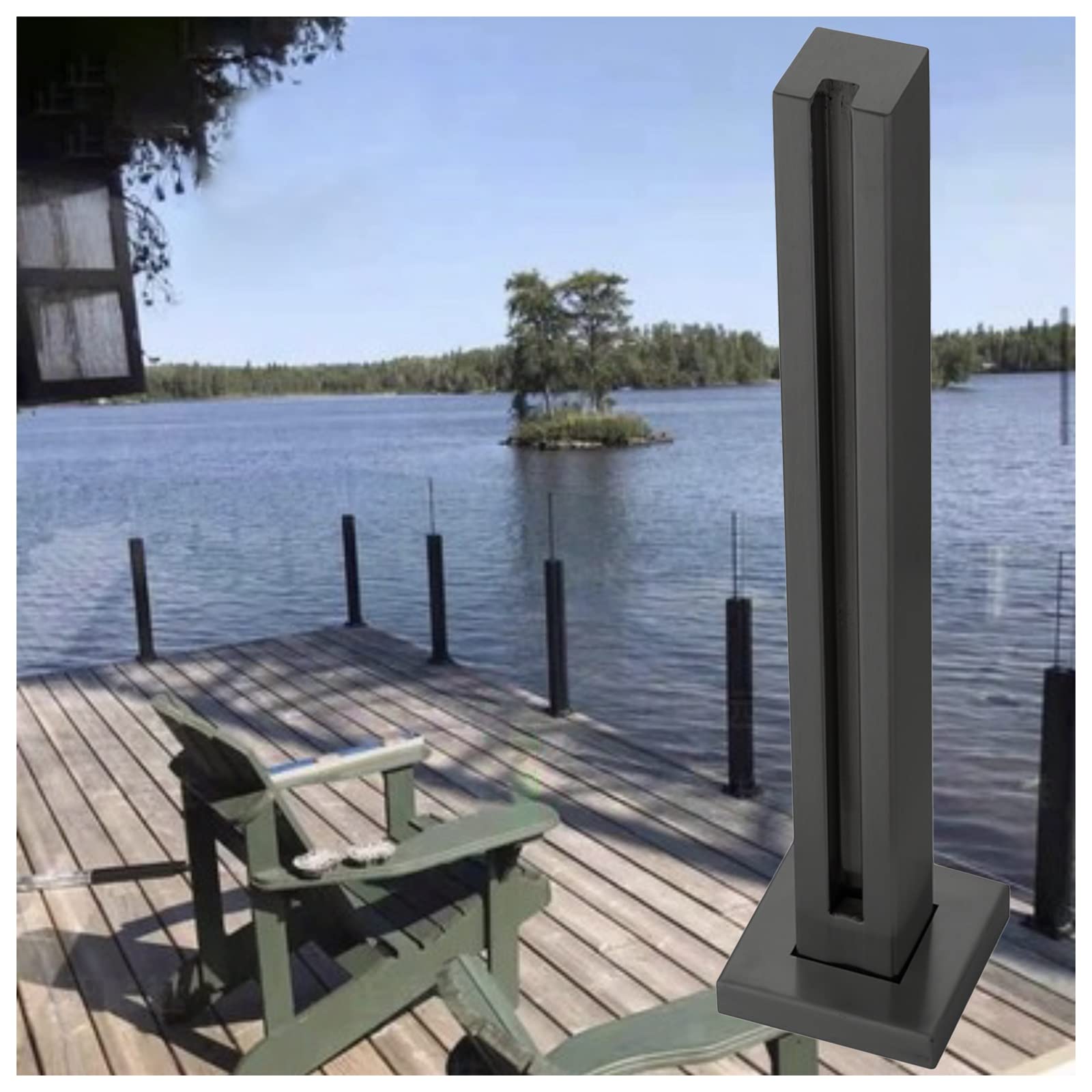 Poteau de clôture de piscine en verre pour sécuriser votre terrasse moderne