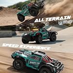 Hosim 1/14 Sans pinceau RC Voitures pour adultes 80KMH, 2 3S 2600mAh Batteries Lipo, rapide RC Camions 4x4 Tous Terrain Hors Route Télécommande Voiture Imperméable Monster Truck Buggy High Speed Court Course Truck