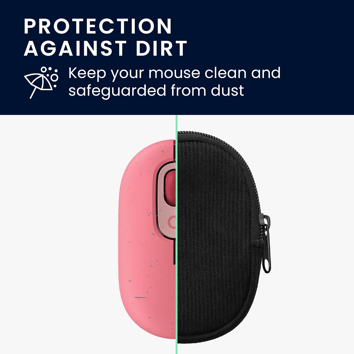 kwmobile Mouse Case for Logitech POP Mouse Carry Case - Protective Carry Pouch for Bluetooth Mouse - Soft Neoprene Protection - Black image 3