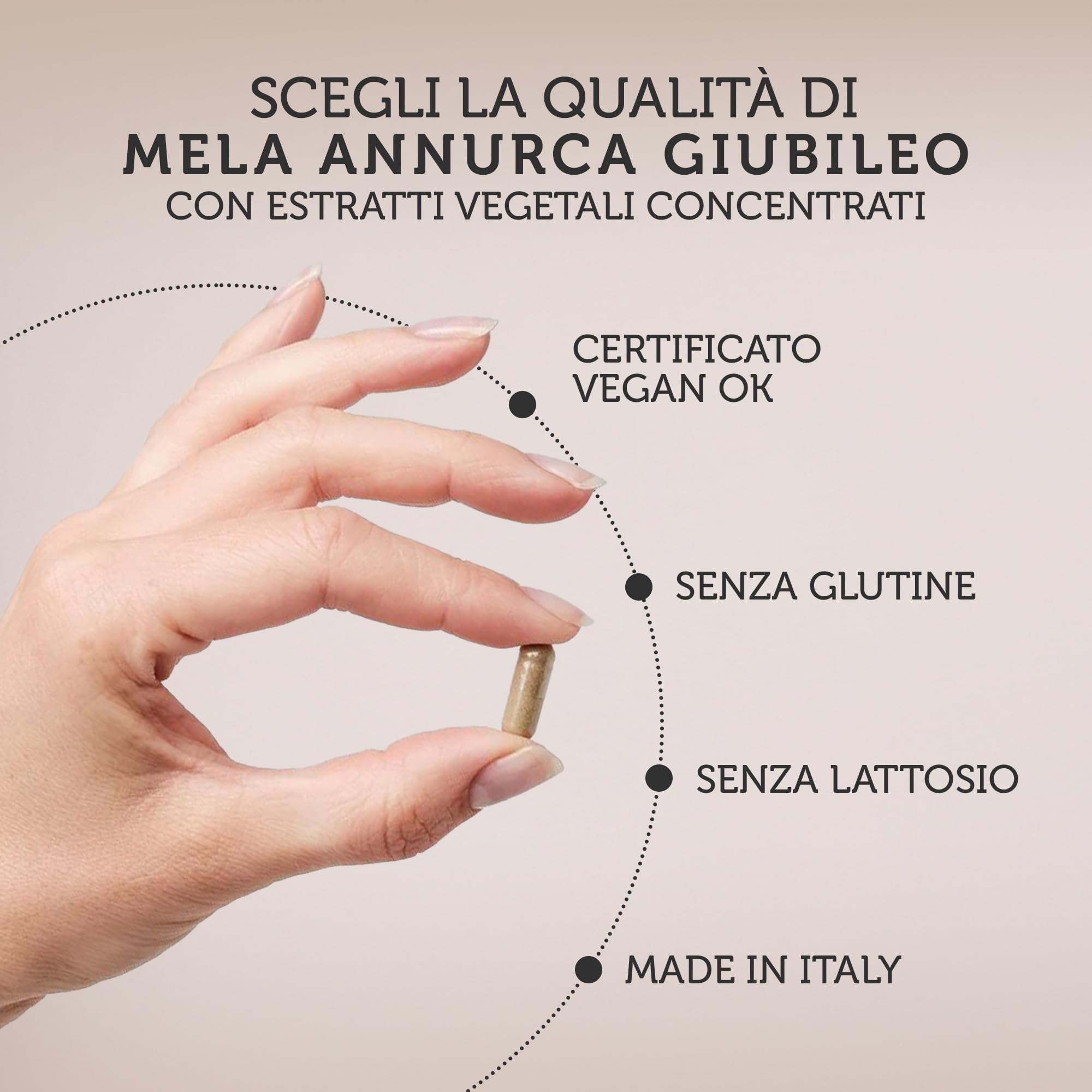 Integratore 100% naturale con MELA ANNURCA Aglio e Melograno - BENESSERE CARDIOVASCOLARE - 50 Capsule