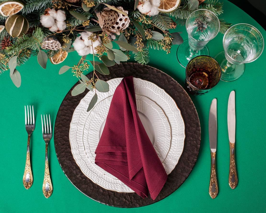KOFFOTA Cloth Napkins for Dinner Set of 6. Washable,Thick and Durable for Weddings,Festivals,Everyday use,Parties, Restaurants. 18x18(Burgundy) : Home & Kitchen