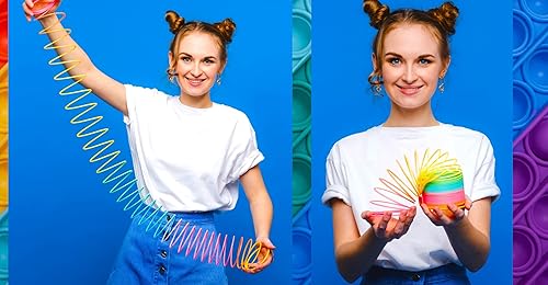 Miniatura 4 de JA-RU Big Magic Rainbow - Paquete de primavera (2 unidades) de plástico original para ansiedad  Juguete para ansiedad de primavera para niños y