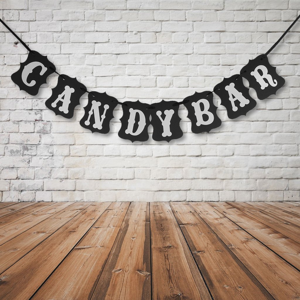 Guirlande Fanions Saint-Valentin – Décoration Candy Bar – Papier Kraft – Réutilisable – Pour Intérieur/extérieur