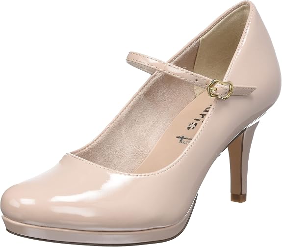 Tamaris Décolleté In Pelle Donna Con Tacco - Modello 1-1-24401-29, Colore Nude Patent, Taglia 35, Scarpe Eleganti Da Donna - 3