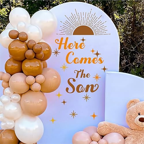 Vista 11 de Barri Design Suministros para fiesta de feliz cumpleaños, decoraciones de primer cumpleaños para niños, telón de fondo de fiesta de caramelo