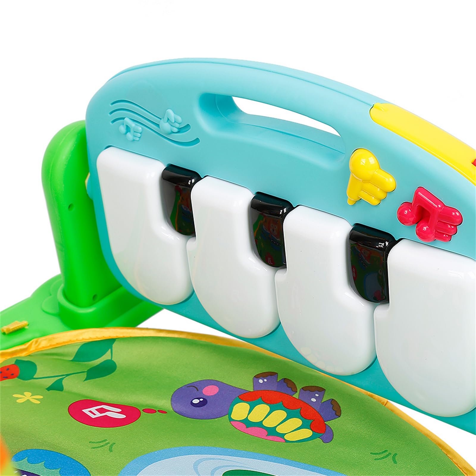 Homewell 4 En 1 Estera De Fitness Musical Para Bebé Con Juguetes Desmontables, Estera De Despertar Y Juegos Con Luzy Música (verde,S6)