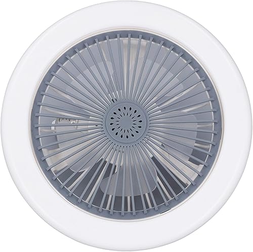 Miniatura 1 de Asixxsix Ventilador de techo con aromaterapia, 30 W 85-265 V, diseño moderno, 3 velocidades, 6500 K, blanco, interior, dormitorio, baño, garaje