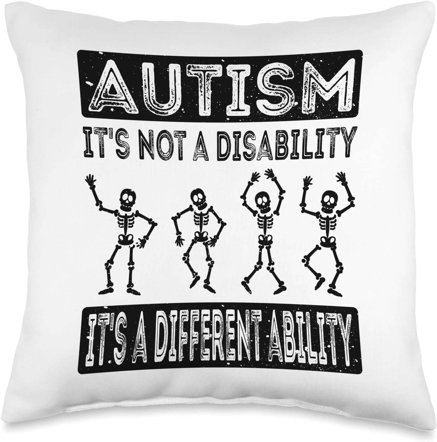 Autism It's Not Disability It's A Different Ability Autistic Throw Pillow