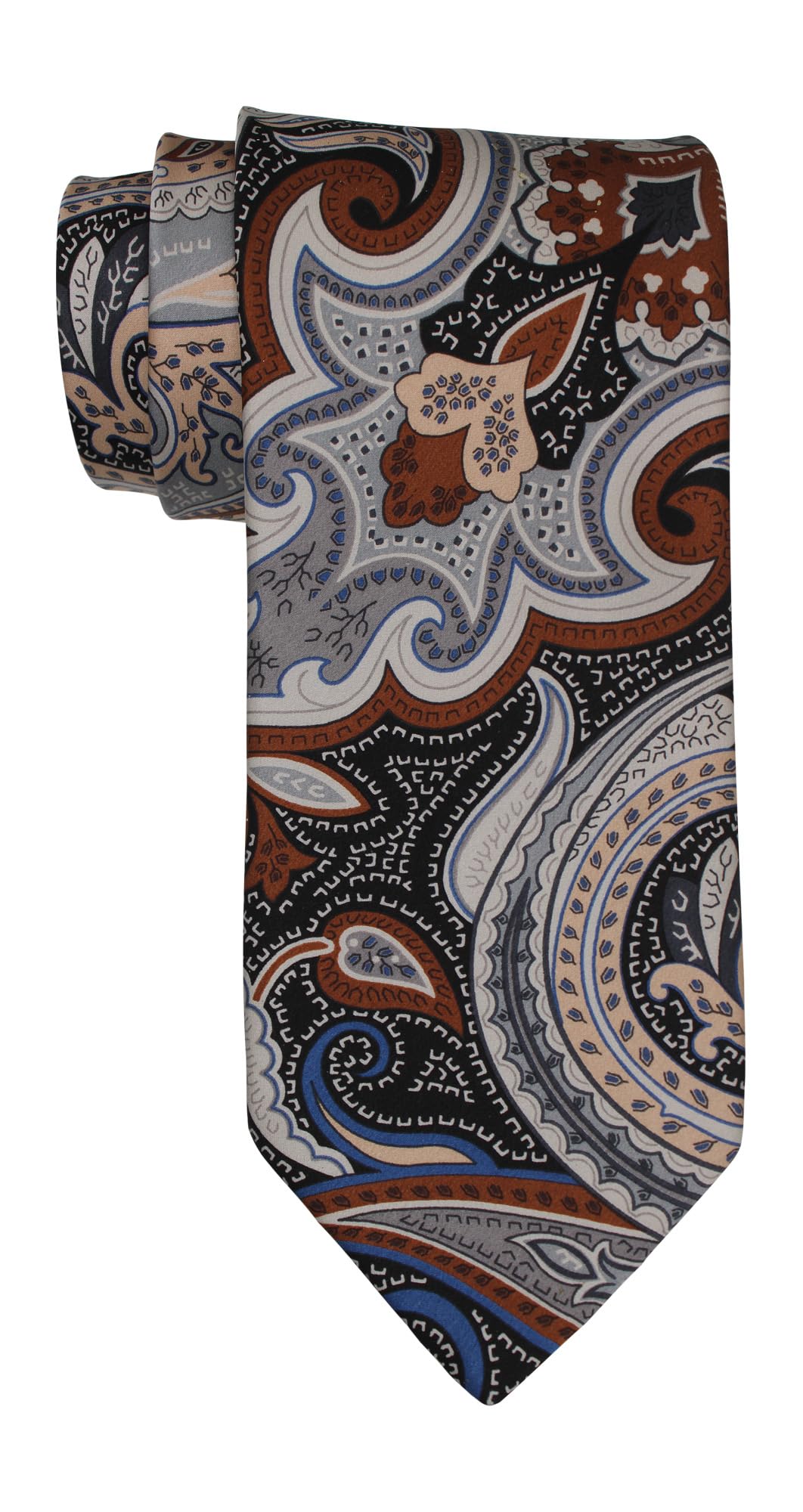 Italo Ferretti Satin-Krawatte, mehrfarbig, Paisley-Muster, Mehrfarbig, about 3 1/4 inches wide