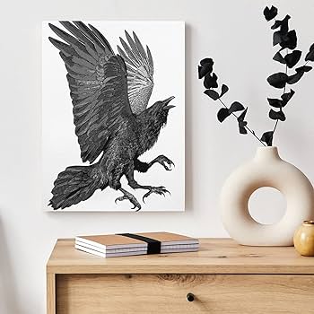 Amazon.co.jp: アートパネル 八咫烏 カラス 鳥 アートフレーム アート