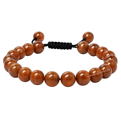 Vista 676 de Amazing Gemstone Yaxaite Bracelet for Women Men's Gifts - Protection Healing Crystal Bracelet - 8mm Gemstone Beaded Adjustable Bracelet Pulseras
