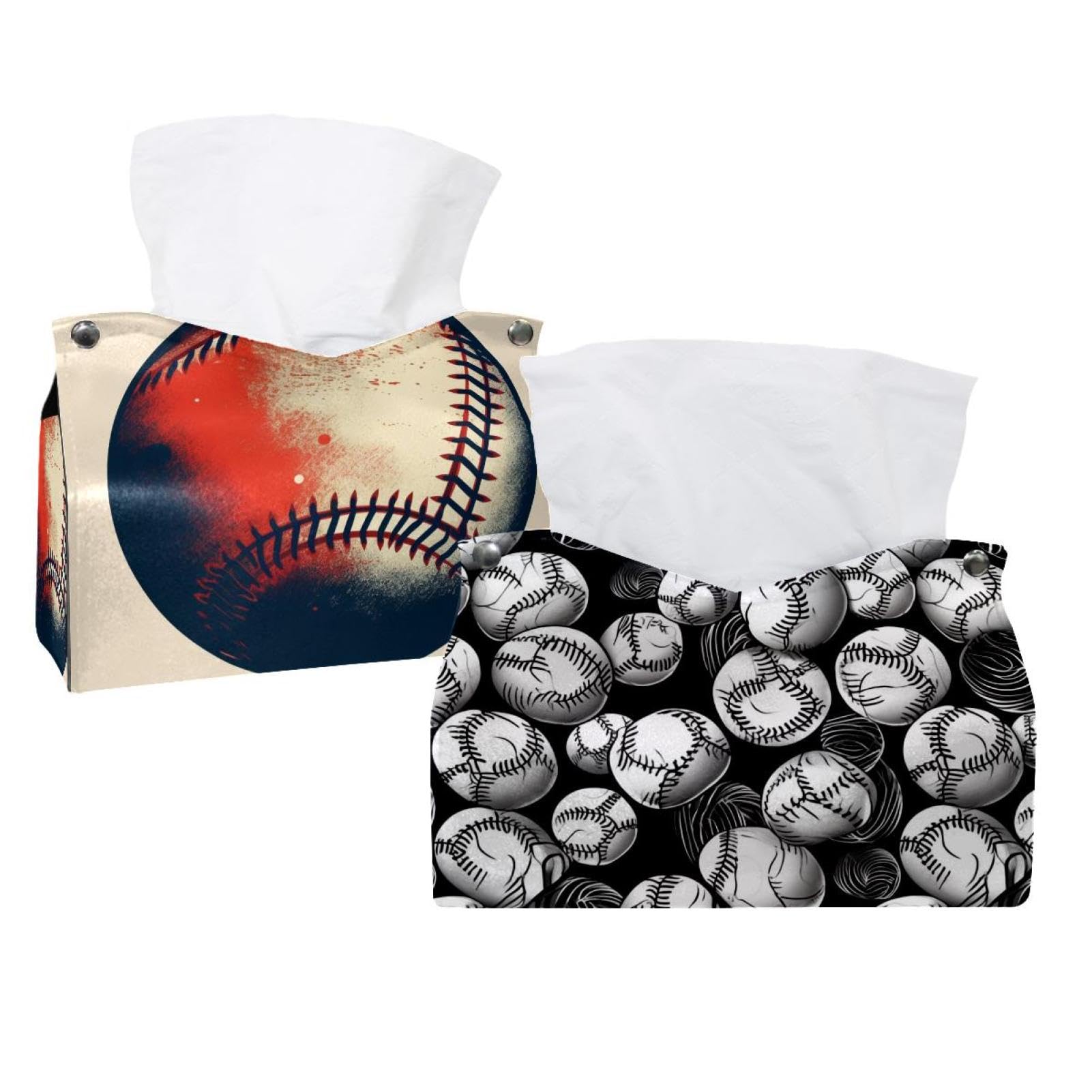 Housse de boîte à mouchoirs motif baseball, cadeau idéal sport