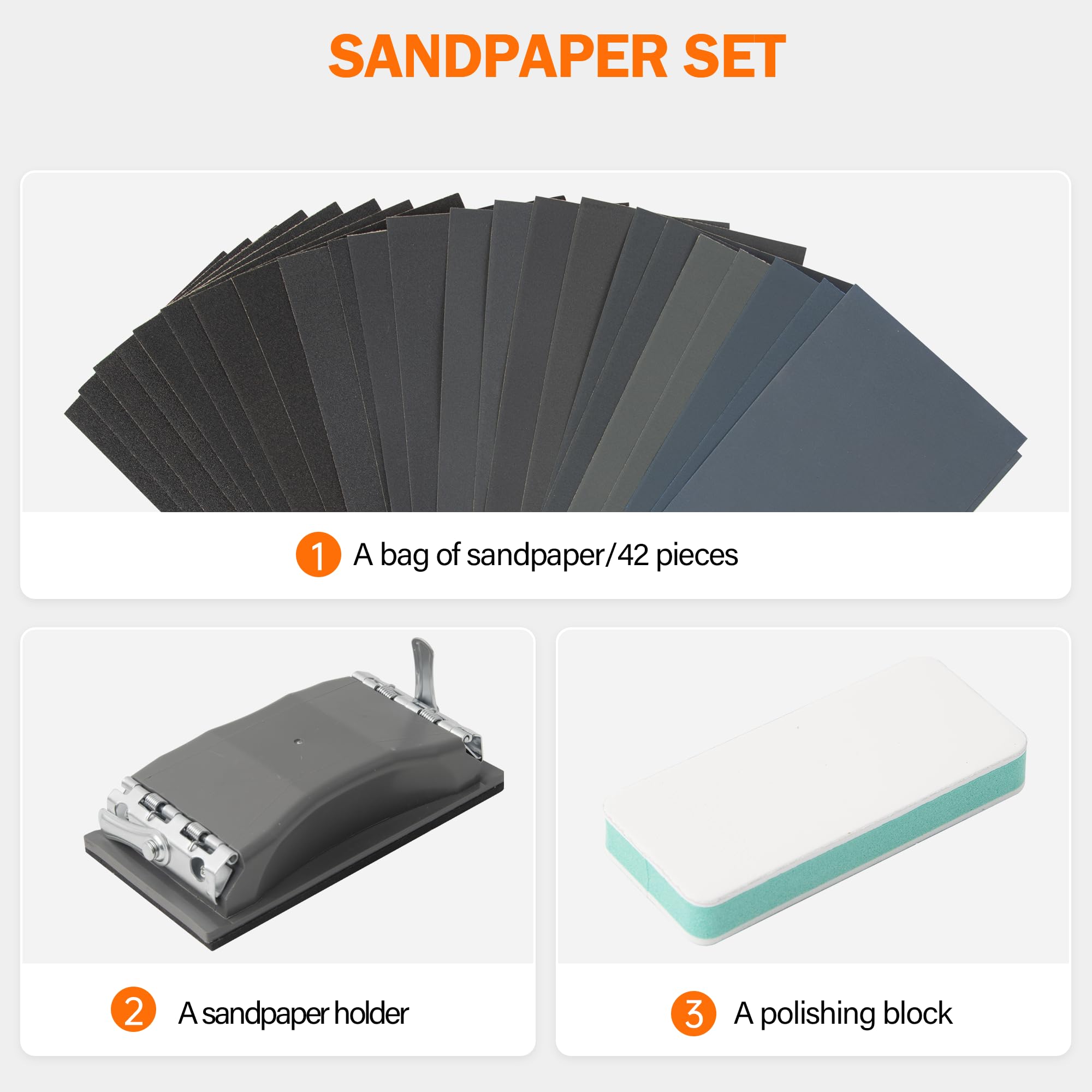 Kendo Sandpaper Kit - 44 Grit Assortment -3