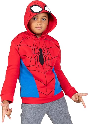 Miniatura 3 de Marvel Avengers Spiderman Boys Fleece Cosplay Pullover Hoodie Toddler to Big Kid