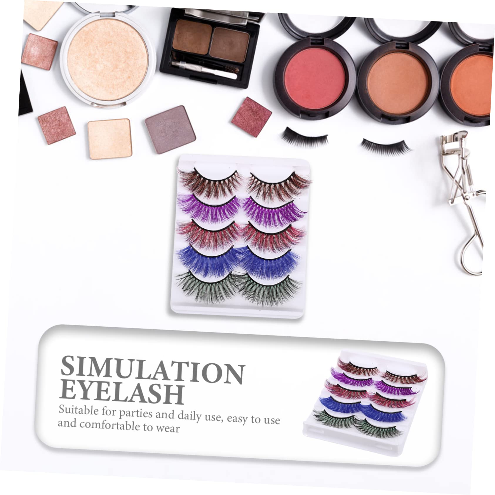 POPETPOP 25paare Künstliche Wimpern Wiederverwendbare Selbstklebende Fake Lashes Für Natürliches Augen-make-up Dekorative Wimpernverlängerung Grafting Tool Für Mädchen Und -make-up