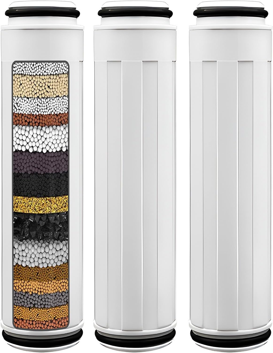 3-Pack Replacement Shower Filter Cartridge Compatible with FEELSO® Handheld Shower Head,Water Softener Filter for Hard Water Reduce Chlorine and Harmful Substances