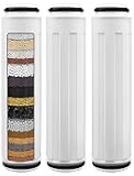 AOERUOW 3-Pack Replacement Shower Filter Cartridge Compatible with FEELSO® and Vatex Handheld Shower Head,Water Softener Filter for Hard Water Reduce Chlorine and Harmful Substances