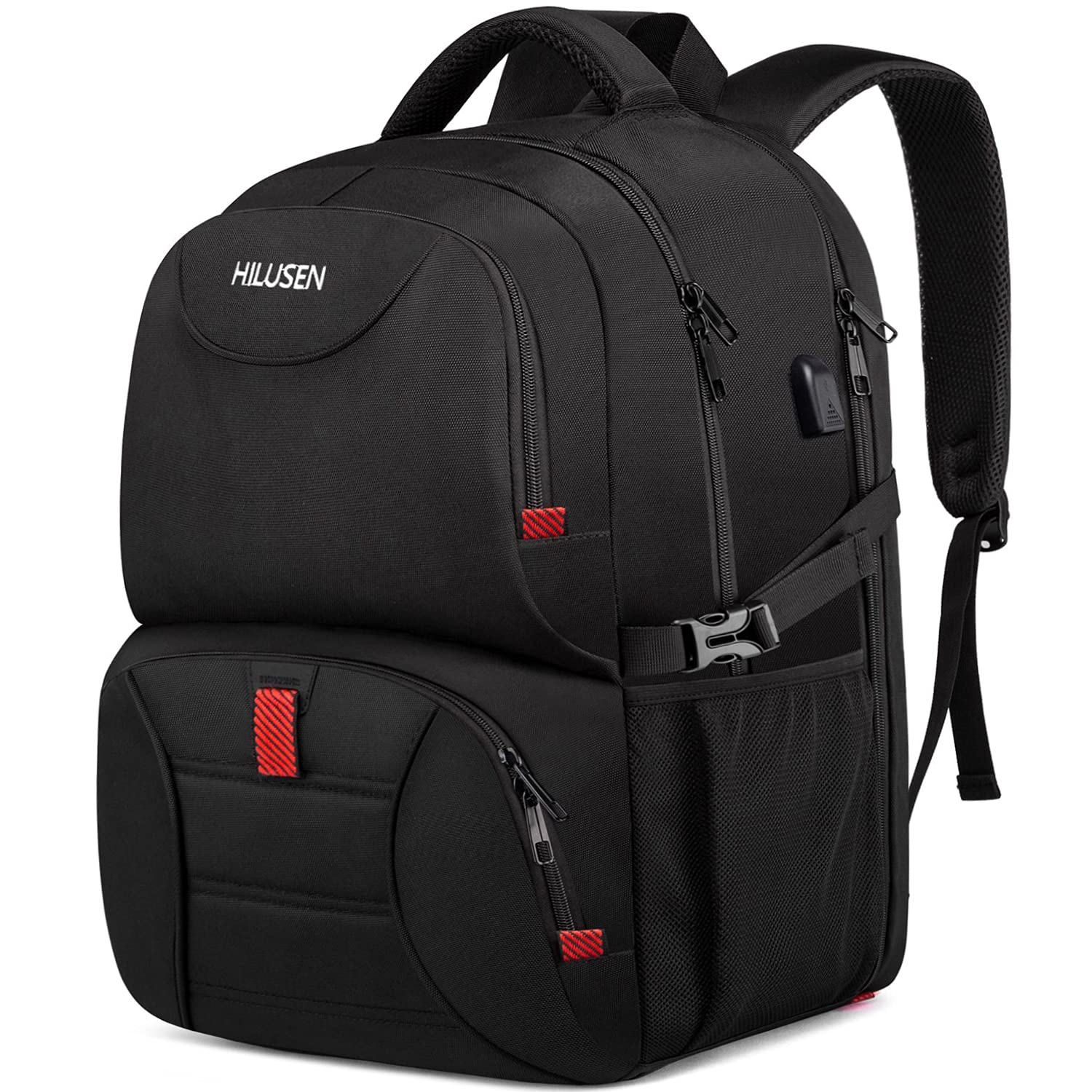 HILUSEN Extra Large Backpack for Men 50L Insulated Cooler Lunch Box Backpack Water Resistant 17inch Travel Laptop Work
