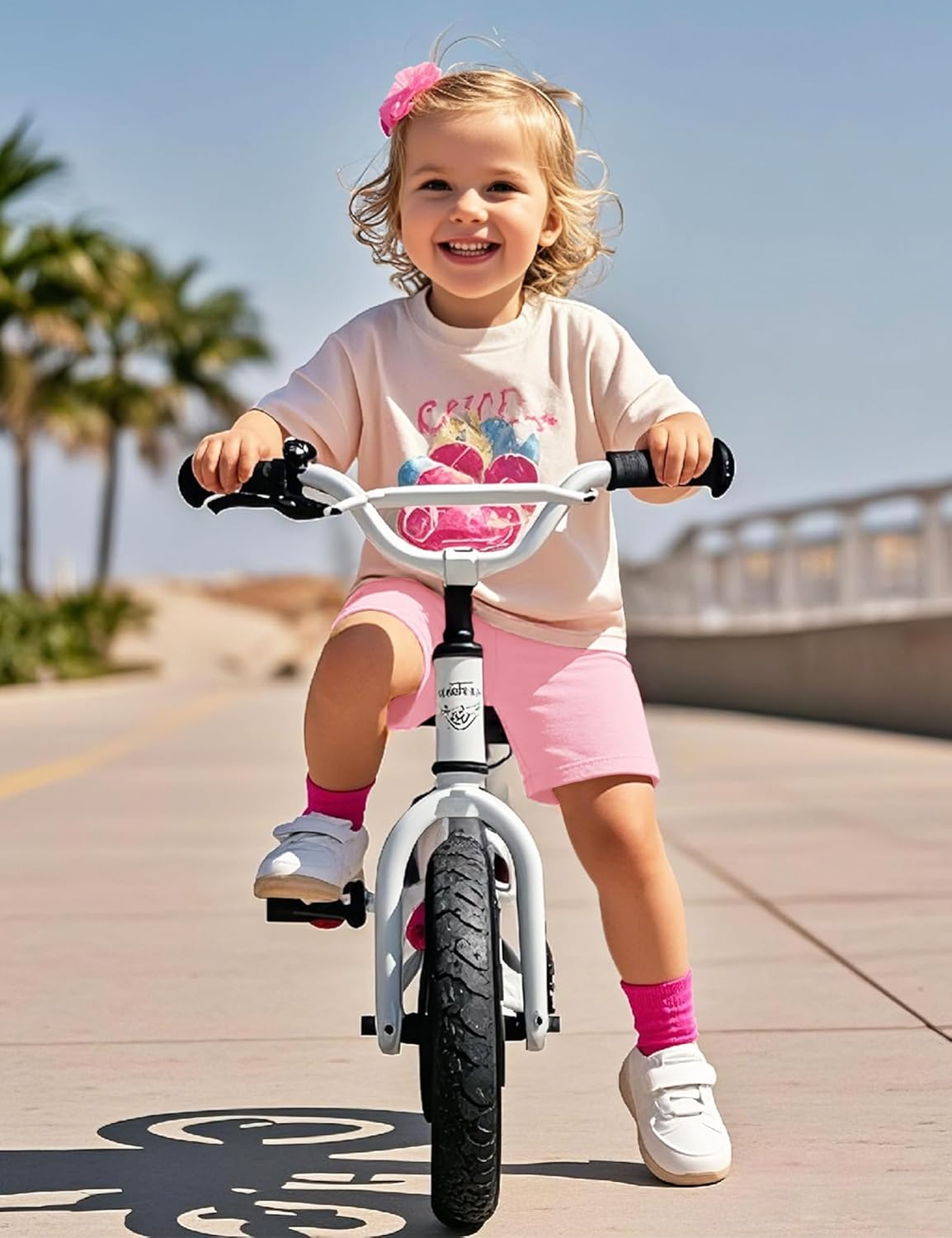 Witwot 3 Pack Baby Girls Shorts Cotton Toddler Shorts Infant Pants with Pockets Summer Clothes Size 18M-5T - Image 3