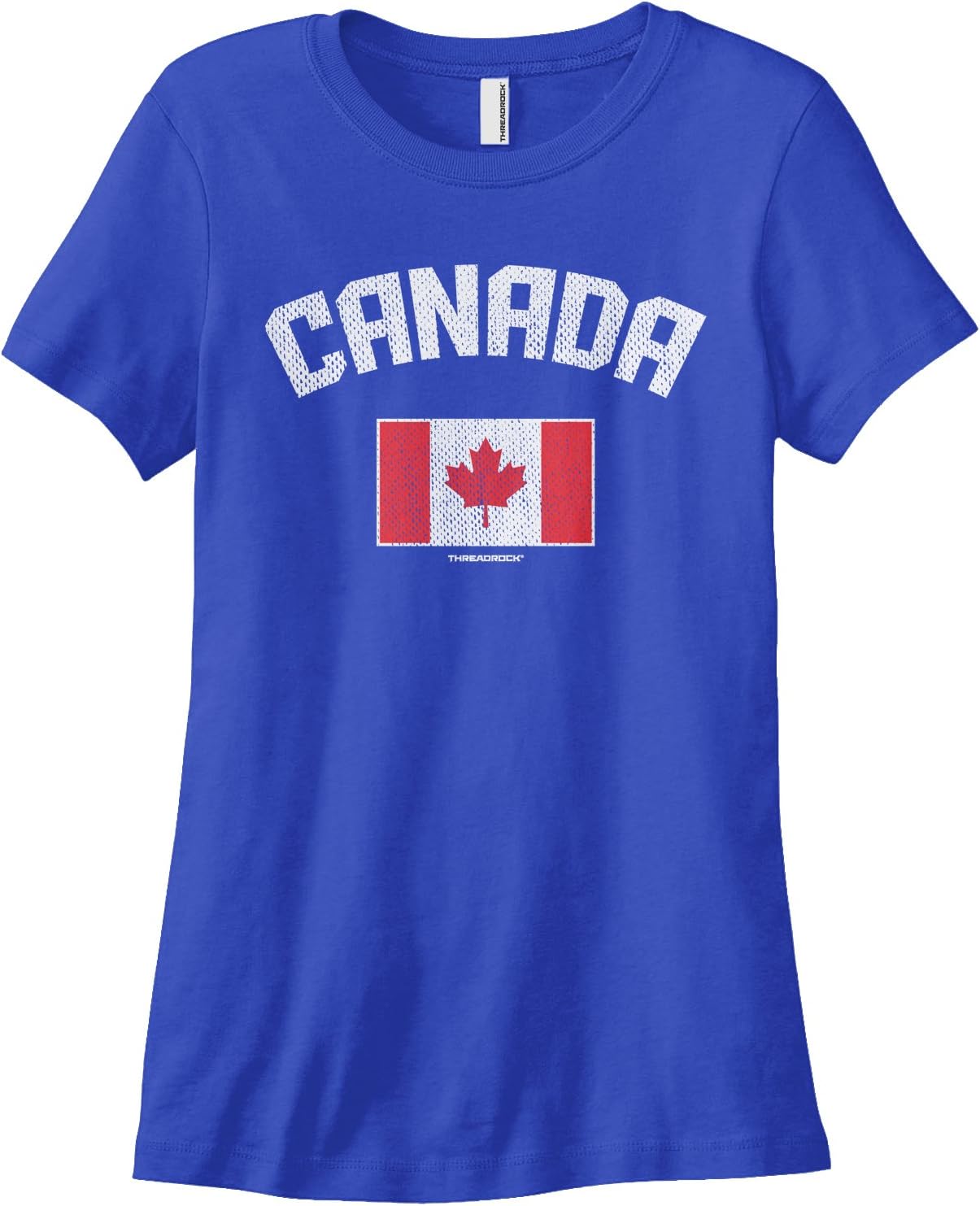 Threadrock Women's Canada Canadian Flag T-Shirt