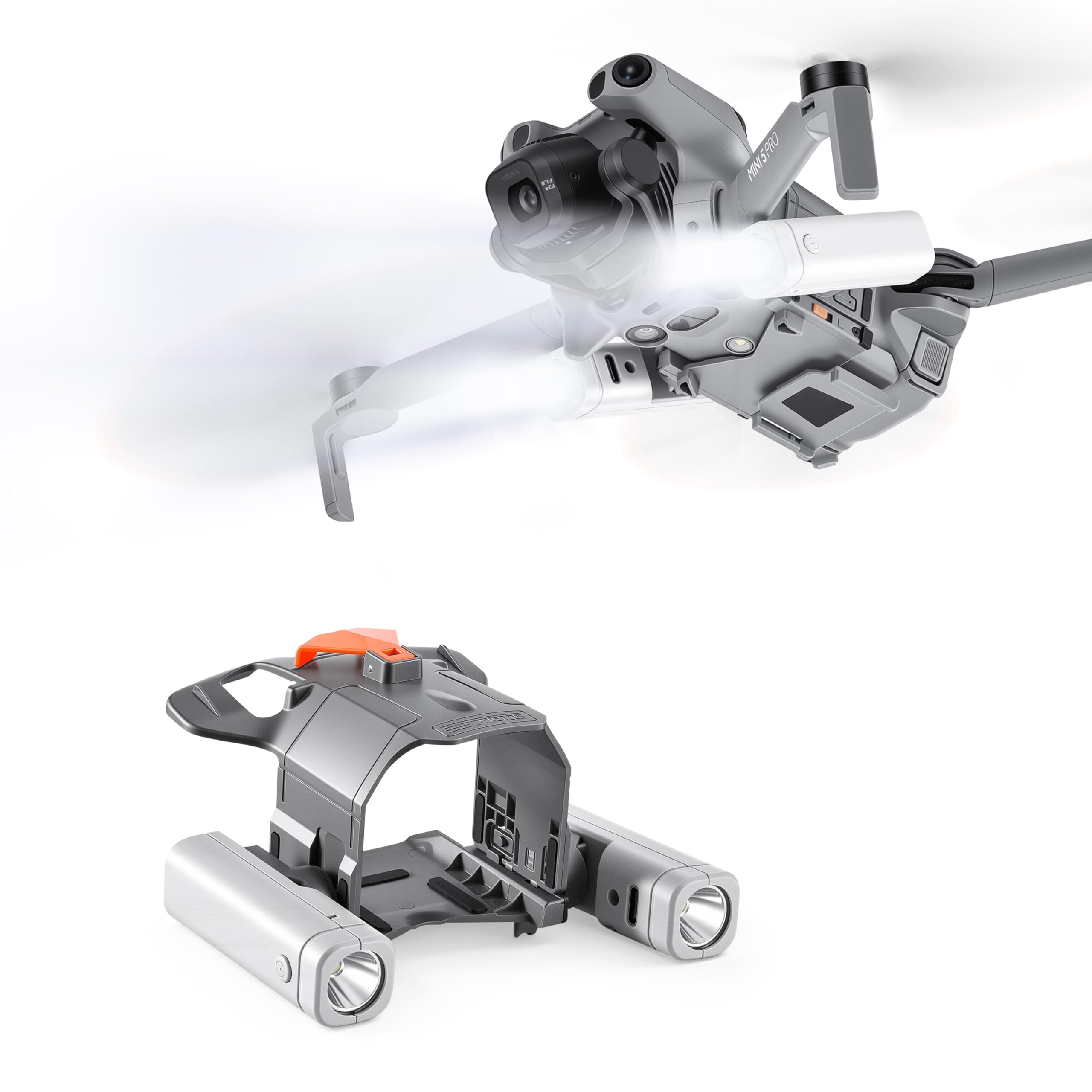STARTRC Lámpara LED de asistencia para vuelo nocturno DJI Mini 5 Pro, accesorios para vuelos nocturnos, intermitentes de emergencia/luz de vuelo para DJI Mini 5 Pro